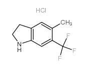 6-三氟甲基-5-甲基吲哚啉盐酸盐结构式