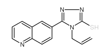 4-烯丙基-5-(6-喹啉)-1,2,4-噻唑-3-硫醇结构式