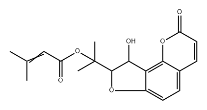 9-Hydroxy-O-senecioyl-8,9-dihydrooroselol Structure