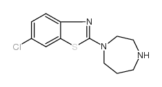 6-氯-2-(1,4-氮杂-1-基)-1,3-苯并噻唑结构式