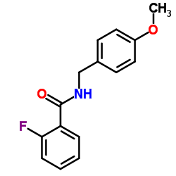 2-Fluoro-N-(4-methoxybenzyl)benzamide结构式
