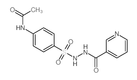 N(sub 1)-Nicotinoyl-N(sub 2)-(p-acetylamino-benzen-sulfon)hydrazine [French]结构式
