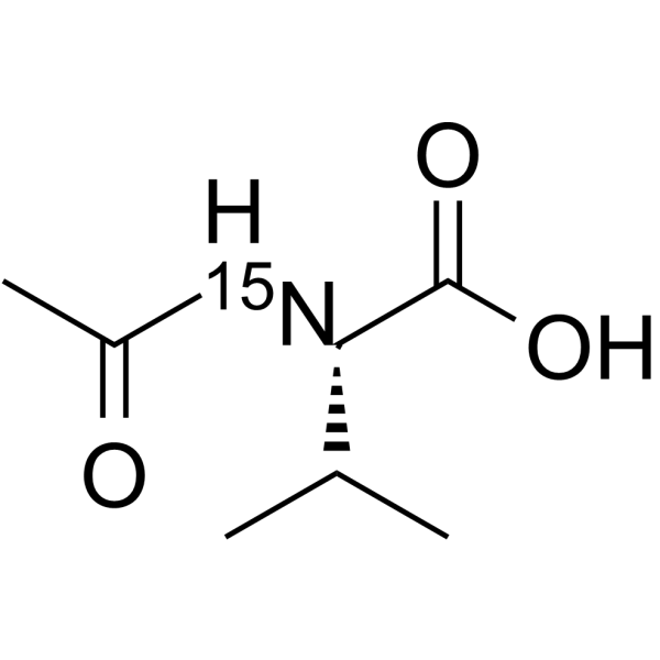 N-acetyl-L-15N-valine Structure