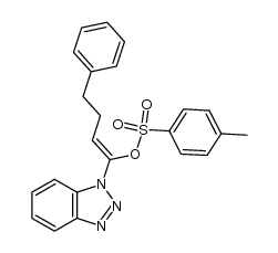 1-(1H-1,2,3-benzotriazol-1-yl)-4-phenyl-1-buten-1-yl 4-methylbenzenesulfonate Structure