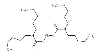 (T-4)-二(二戊基二硫代氨基甲酸根-S,S)合铅结构式