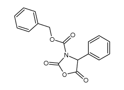 benzyl 2,5-dioxo-4-phenyloxazolidine-3-carboxylate结构式