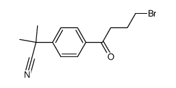 2-(4-(4-bromobutanoyl)phenyl)-2-methylpropanenitrile Structure