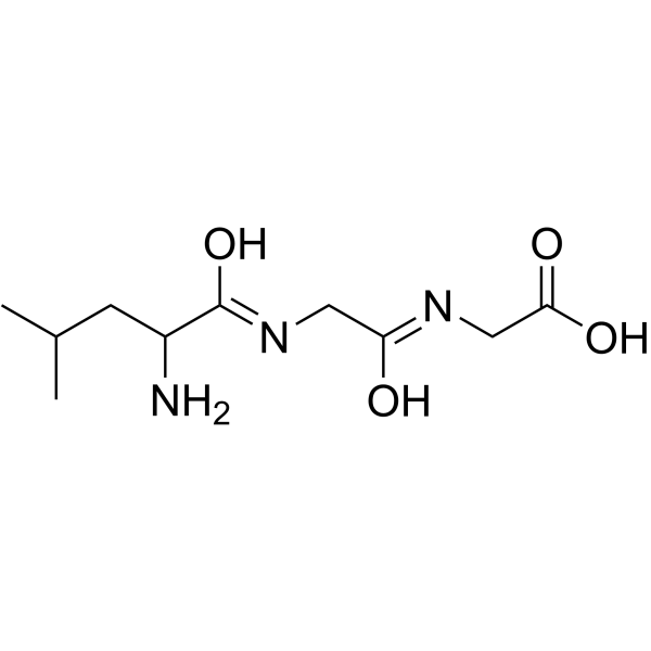 DL-亮氨酰-甘氨酰-甘氨酸结构式