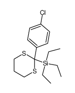 2-(4-chlorophenyl)-2-triethylsilyl-1,3-dithiane结构式