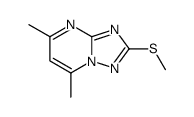 5,7-二甲基-2-(甲基硫烷基)-[1,2,4]三唑并[1,5-a]嘧啶结构式