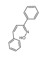 (1E,2Z)-1,3-Diphenyl-2-propen-1-one oxime Structure