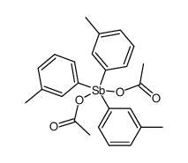 tris(m-tolyl)antimony diacetate Structure