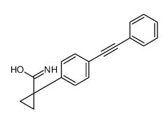 1-[4-(2-phenylethynyl)phenyl]cyclopropane-1-carboxamide结构式