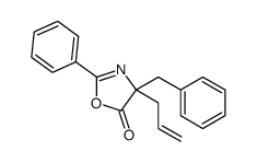 4-benzyl-2-phenyl-4-prop-2-enyl-1,3-oxazol-5-one结构式