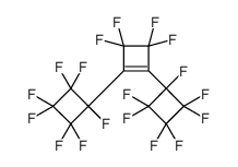 1,1,2,2,3,3,4-heptafluoro-4-[3,3,4,4-tetrafluoro-2-(1,2,2,3,3,4,4-heptafluorocyclobutyl)cyclobuten-1-yl]cyclobutane结构式