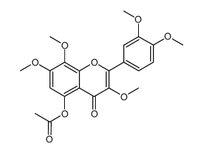 limocitrin 3,7,4'-trimethyl ether-5-acetate结构式