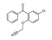 2-(2-benzoyl-4-chlorophenoxy)acetonitrile结构式