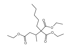 diethyl 2-pentyl-2-ethoxycarbonyl-3-methylglutarate Structure