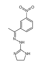 N-(4,5-Dihydro-1H-imidazol-2-yl)-N'-[1-(3-nitro-phenyl)-eth-(Z)-ylidene]-hydrazine Structure