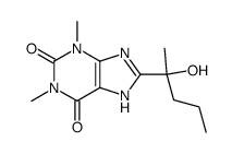 8-(1-hydroxy-1-methyl-butyl)-1,3-dimethyl-3,7(9)-dihydro-purine-2,6-dione结构式