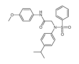 2-[N-(benzenesulfonyl)-4-propan-2-ylanilino]-N-(4-methoxyphenyl)acetamide结构式