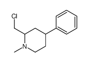 2-(chloromethyl)-1-methyl-4-phenylpiperidine Structure