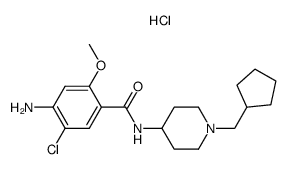 N-(1-cyclopentylmethylpiperid-4-yl)-2-methoxy-4-amino-5-chlorobenzamide hydrochloride Structure