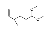 (3S)-6,6-dimethoxy-3-methylhex-1-ene结构式