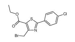 4-bromomethyl-2-(4-chloro-phenyl)-thiazole-5-carboxylic acid ethyl ester Structure
