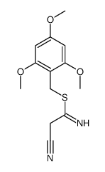 (2,4,6-trimethoxyphenyl)methyl 2-cyanoethanimidothioate Structure