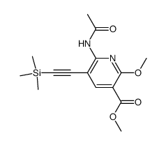 6-acetylamino-2-methoxy-5-trimethylsilanylethynyl-nicotinic acid methyl ester结构式