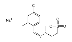 sodium,2-[[(4-chloro-2-methylphenyl)diazenyl]-methylamino]ethanesulfonate结构式