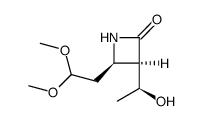 (3RS,4RS,1''SR)-4-(2',2'-dimethoxyethyl)-3-(1''-hydroxyethyl)azetidin-2-one Structure