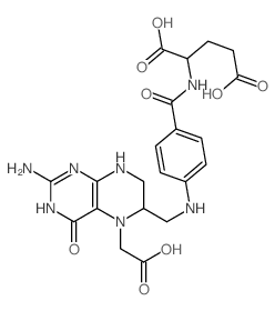 L-Glutamic acid,N-[4-[[[2-amino-5-(carboxymethyl)-1,4,5,6,7,8-hexahydro-4-oxo-6-pteridinyl]methyl]amino]benzoyl]-(9CI) picture