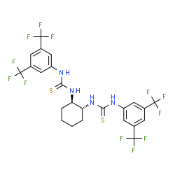 N,N''-(1R,2R)-1,2-环己二基双[N''-[3,5-双(三氟甲基)苯基]硫脲]结构式