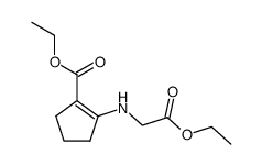 2-Ethoxycarbonylmethylamino-1-cyclopentencarbonsaeure-ethylester Structure
