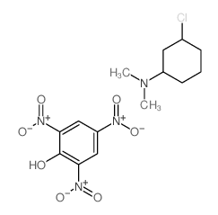 3-chloro-N,N-dimethyl-cyclohexan-1-amine; 2,4,6-trinitrophenol Structure