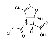 erythro-DL-N-chloroacetyl-α-amino-3-chloro-4,5-dihydro-5-isoxazoleacetic acid结构式