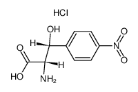 2-amino-3-hydroxy-3-(4-nitrophenyl)propionic acid hydrochloride Structure