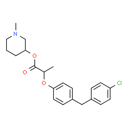 2-[4-(4-Chlorobenzyl)phenoxy]propionic acid 1-methyl-3-piperidyl ester Structure