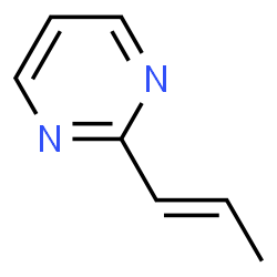 Pyrimidine, 2-(1-propenyl)-, (E)- (9CI) Structure