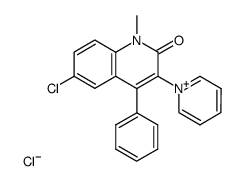1-(6-chloro-1-methyl-2-oxo-4-phenyl-1,2-dihydroquinolin-3-yl)pyridin-1-ium chloride结构式