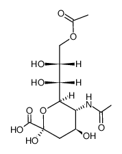 5-acetamido-9-O-acetyl-3,5-dideoxy-D-glycero-β-D-galacto-2-nonulopyranosonic acid Structure