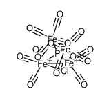 hexacarbonyl-(octacarbonyldiiron)-μ-chloro-μ4-phosphor-diiron(2Fe-Fe) Structure