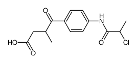 3-[p-[(2-chloropropionyl)amino]benzoyl]butyric acid结构式