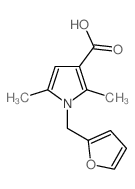 1-(2-呋喃基甲基)-2,5-二甲基-1H-吡咯-3-羧酸结构式