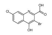 3-bromo-7-chloro-4-hydroxy-quinoline-2-carboxylic acid结构式