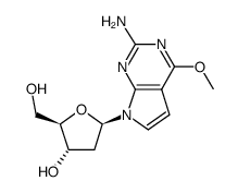 2-氨基-4-甲氧基-7-(beta-d-2-脱氧核糖)吡咯并[2,3-d]嘧啶结构式