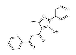 1-(5-hydroxy-3-methyl-1-phenyl-1H-pyrazol-4-yl)-3-phenylpropane-1,3-dione结构式