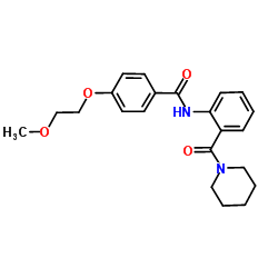 4-(2-Methoxyethoxy)-N-[2-(1-piperidinylcarbonyl)phenyl]benzamide Structure